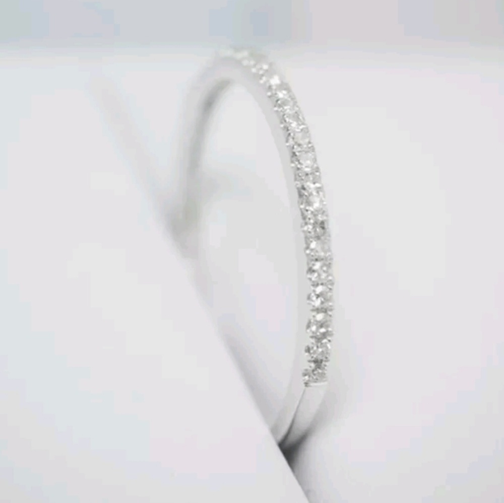 S925 Sterling Silver White Topaz Ring